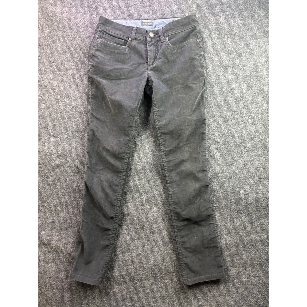 Toad&Co Corduroy Pants Womens 2 Gray Stretch Slim Fit Outdoor Casual